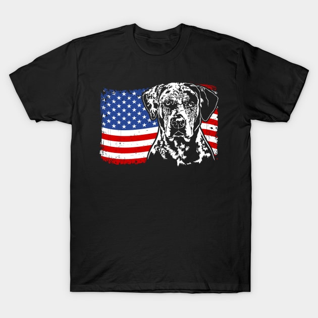 Proud Catahoula Leopard Dog American Pride T-Shirt by wilsigns